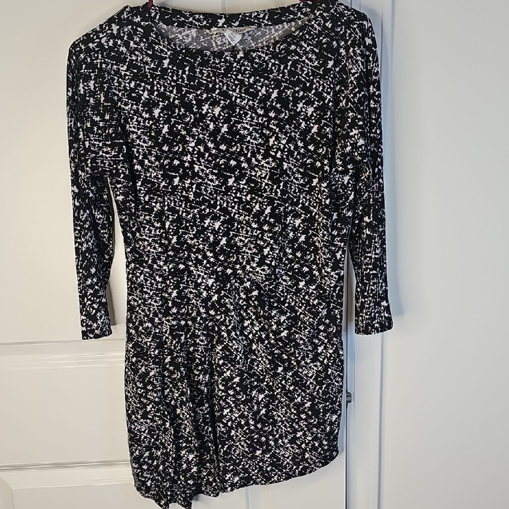 White House Black Market‎ Black and White Blouse Size XXS